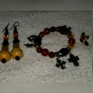 Trinket Bracelet with Matching Earrings